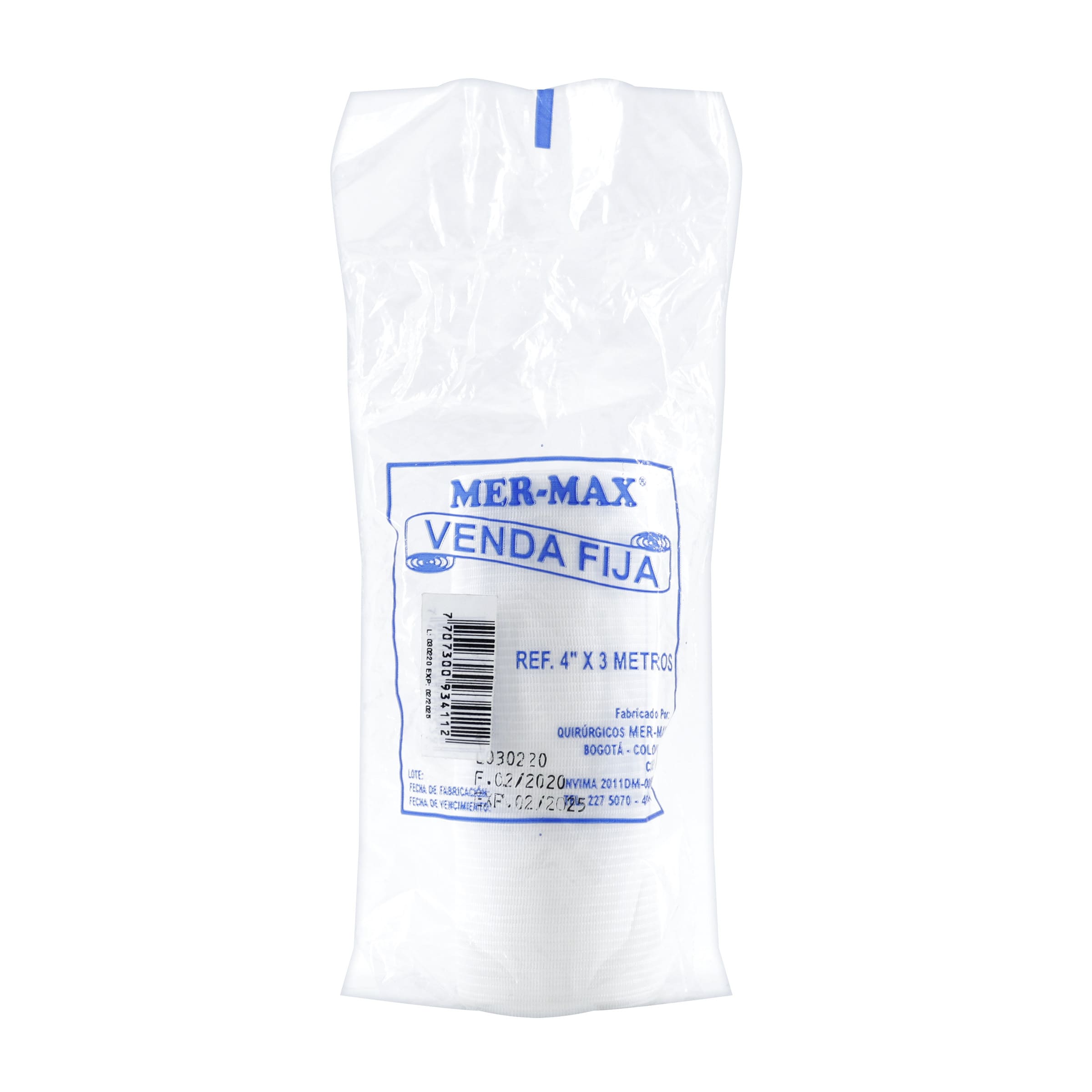 Venda Fija Blanca Ortopedia 4x3 Mt Mer Max Inverfarma