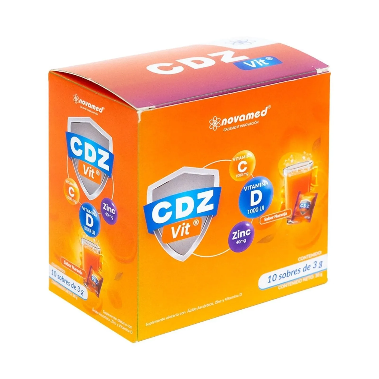 Cdz Vit Vitamina C+ D+ Zinc Naranja 3 Gr
