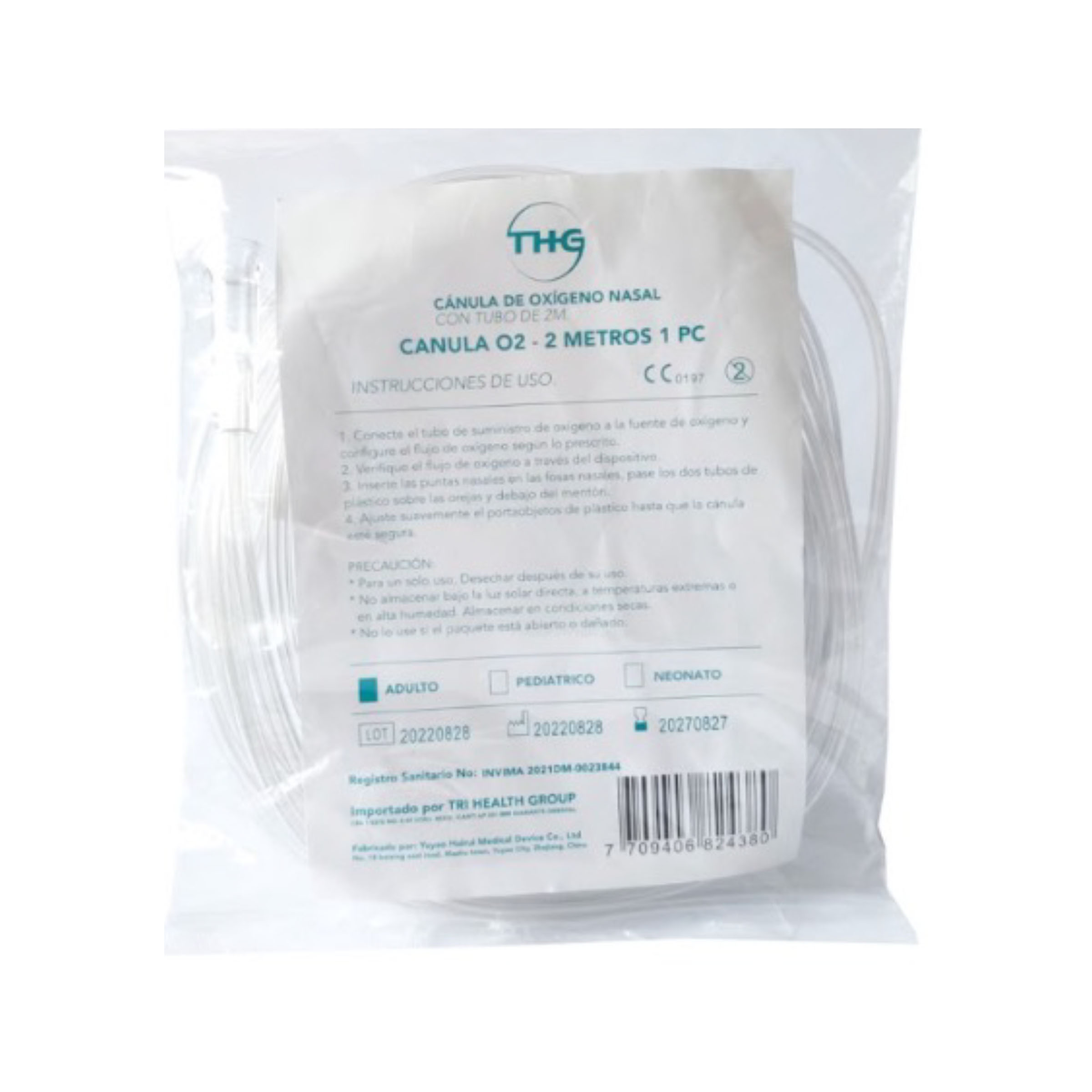 Canula Oxigeno Nasal Thg 02-2 Mts Adulto 1 Pc