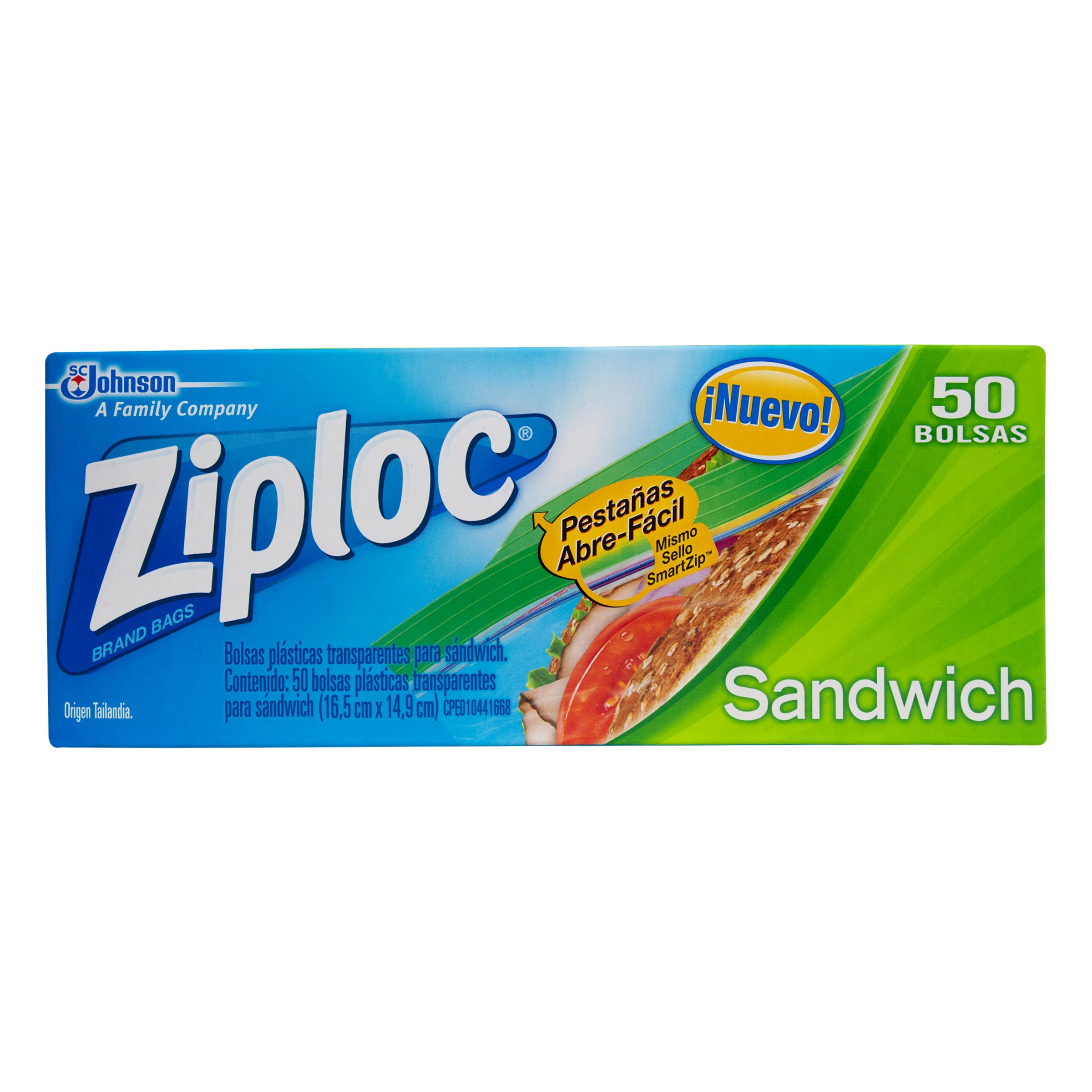Ziploc Bolsas Reutilizable Hermecita Para Sandwich