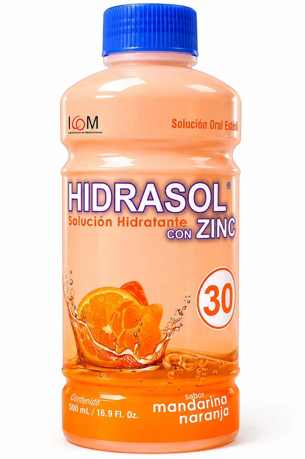 Hidrasol Con Zinc 30 Solucion Hidratante Sabor A Naranja Mandarina