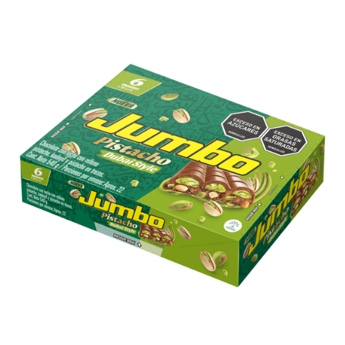 Chocolatina Jumbo Pistacho Dubai Style 90 Gr
