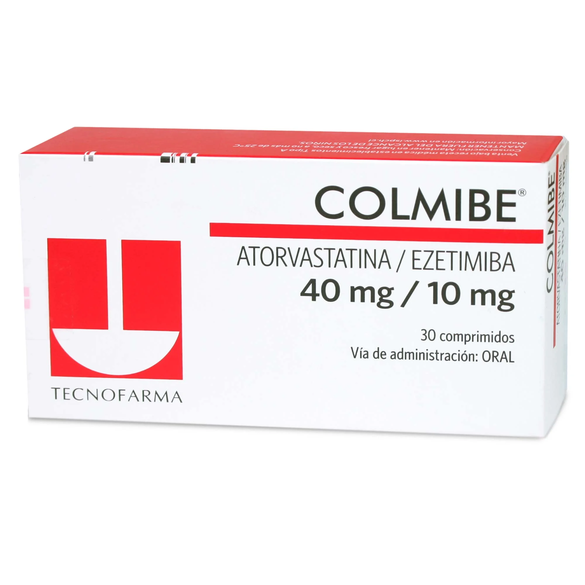 Colmibe Atorvastatina + Ezetimibe 40/10 Mg