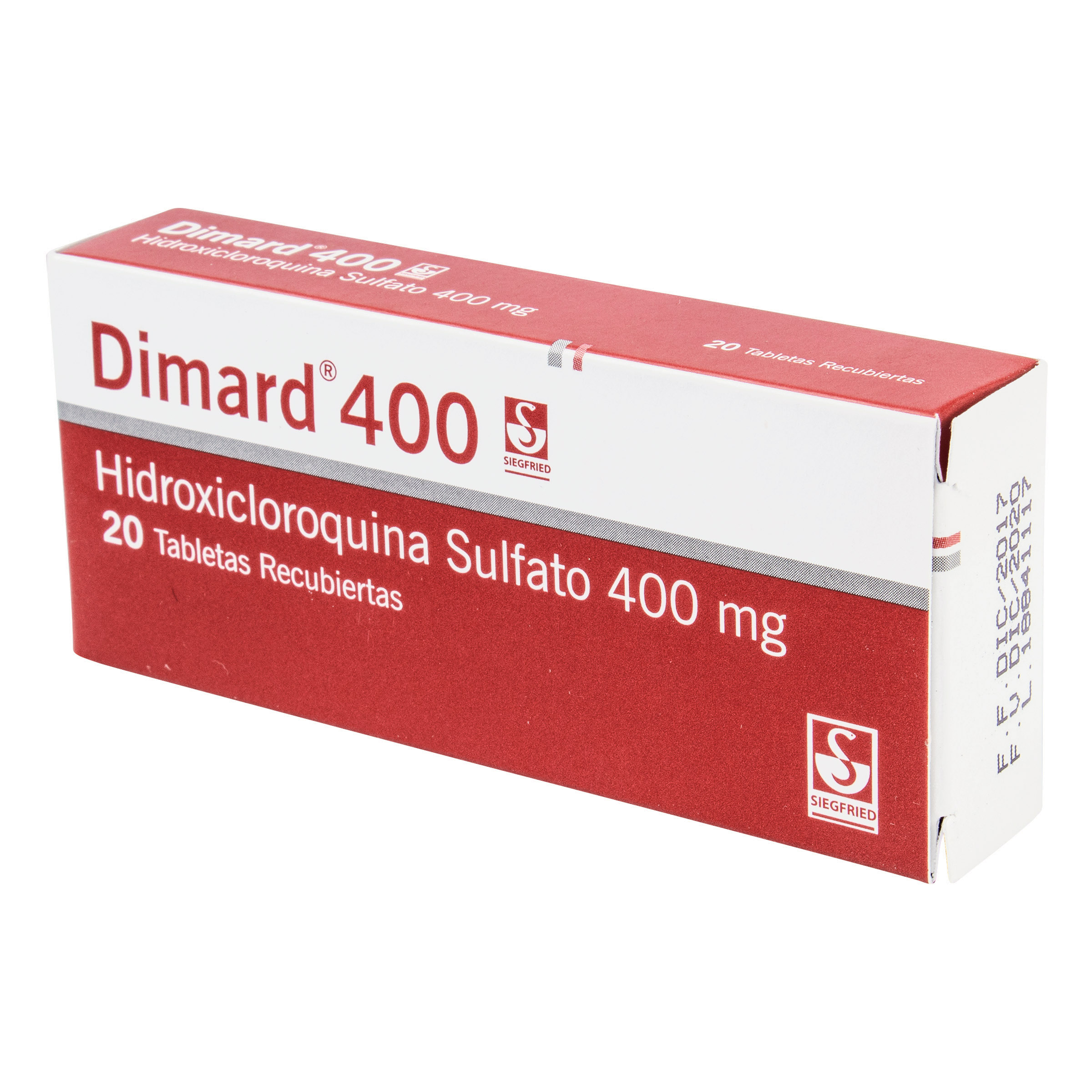 Dimard 400 Hidroxicloroquina Sulfato Tabletas Recubiertas