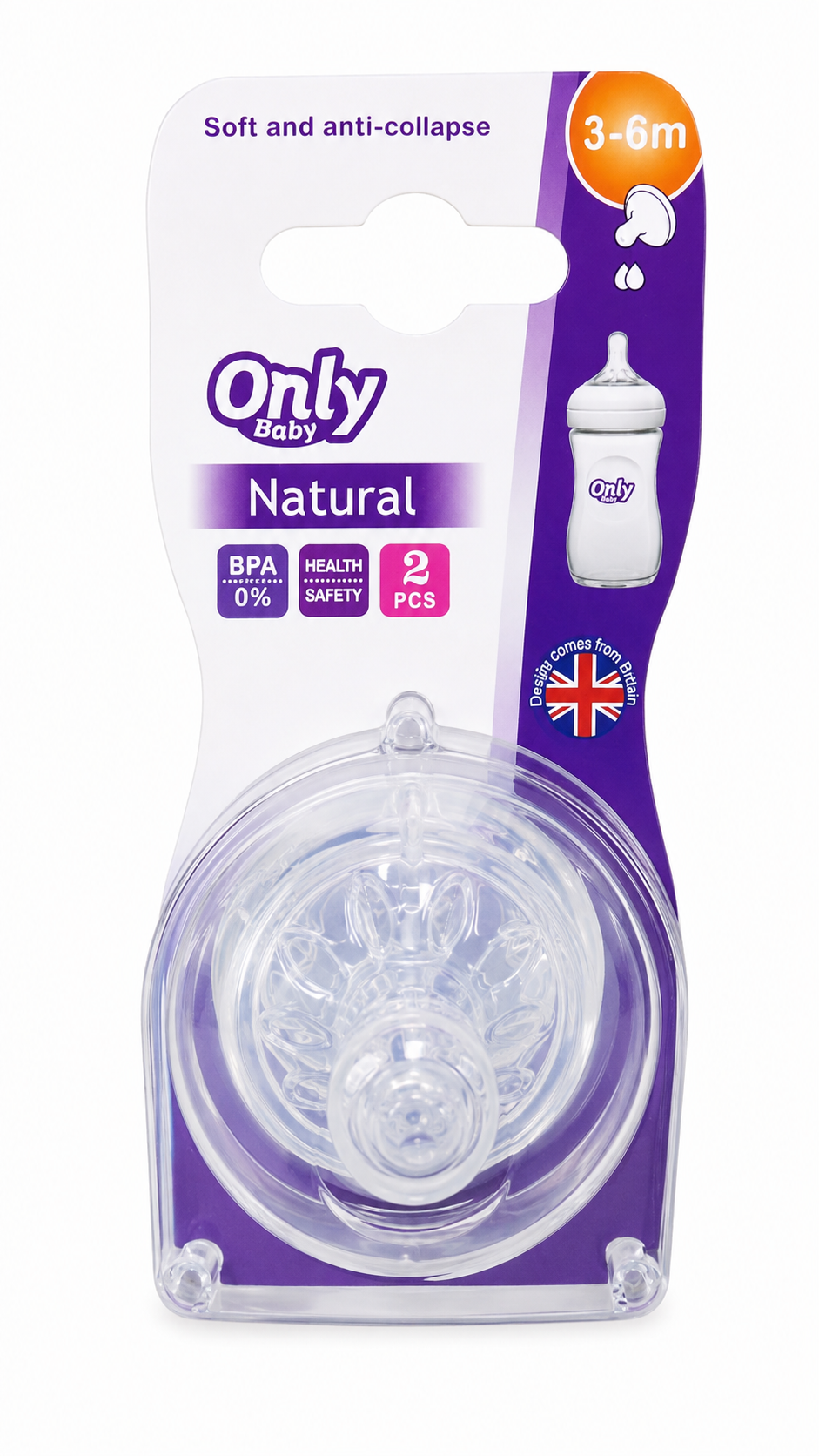 Chupo Repuesto Only Baby Natural 3-6 M