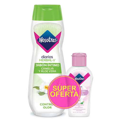 Jabon Intimo Nosotras Herbal X 200 mL + Jabon Intimo Agua De Rosas 50 mL