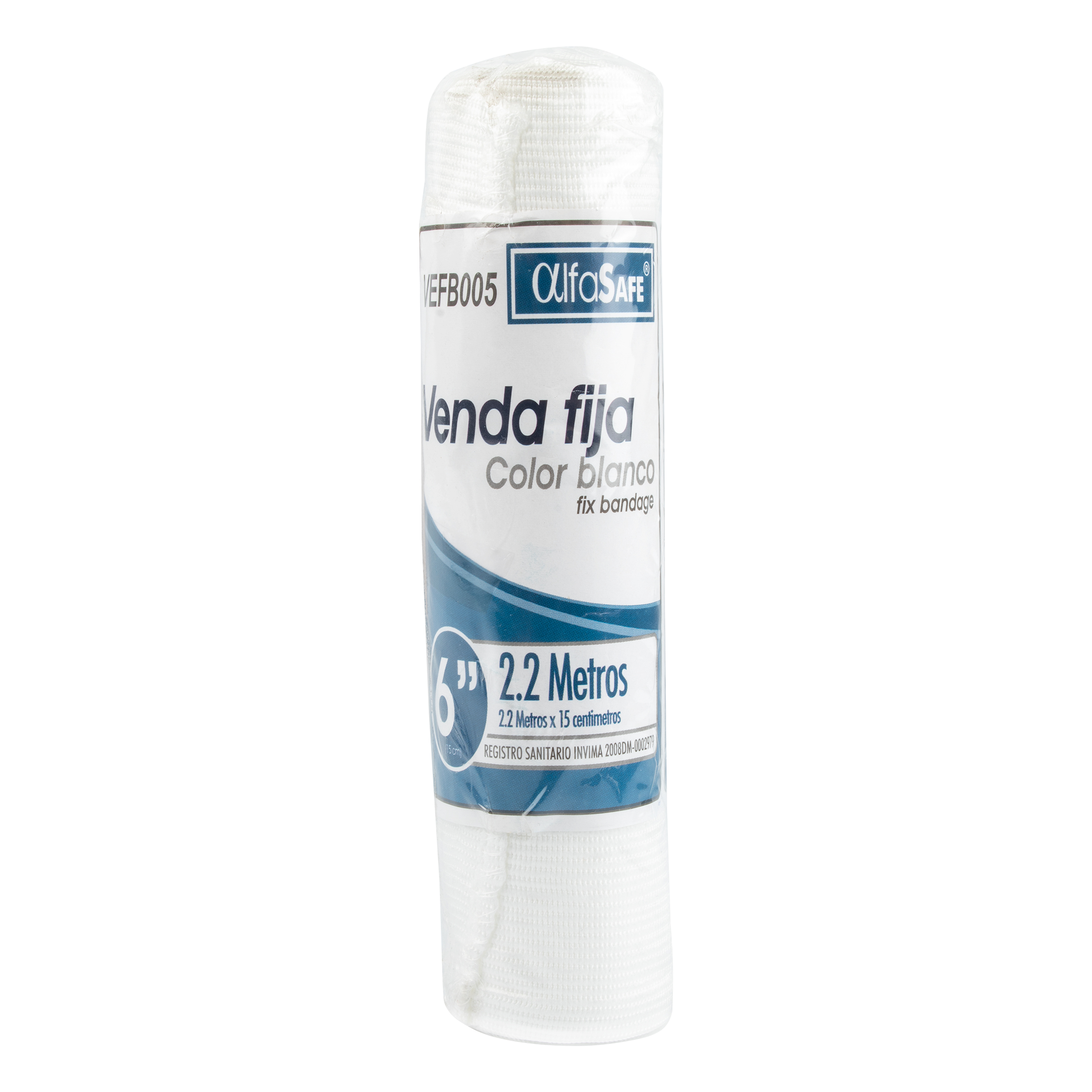 Venda Fija Color Blanco 6" X 2.2 Metros Alfasafe