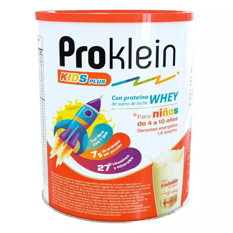 Proklein Kids Plus Con Proteina WHEY y Proteina De Suero De Leche Sabor Vainilla Niños De 4 a 10 Años