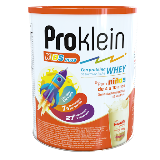 Proklein Kids Plus Con Proteina WHEY y Proteina De Suero De Leche Sabor Vainilla Niños De 4 a 10 Años