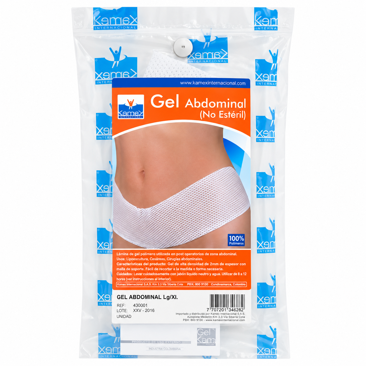 Gel Abdominal Talla L / Xl Plus Kamex
