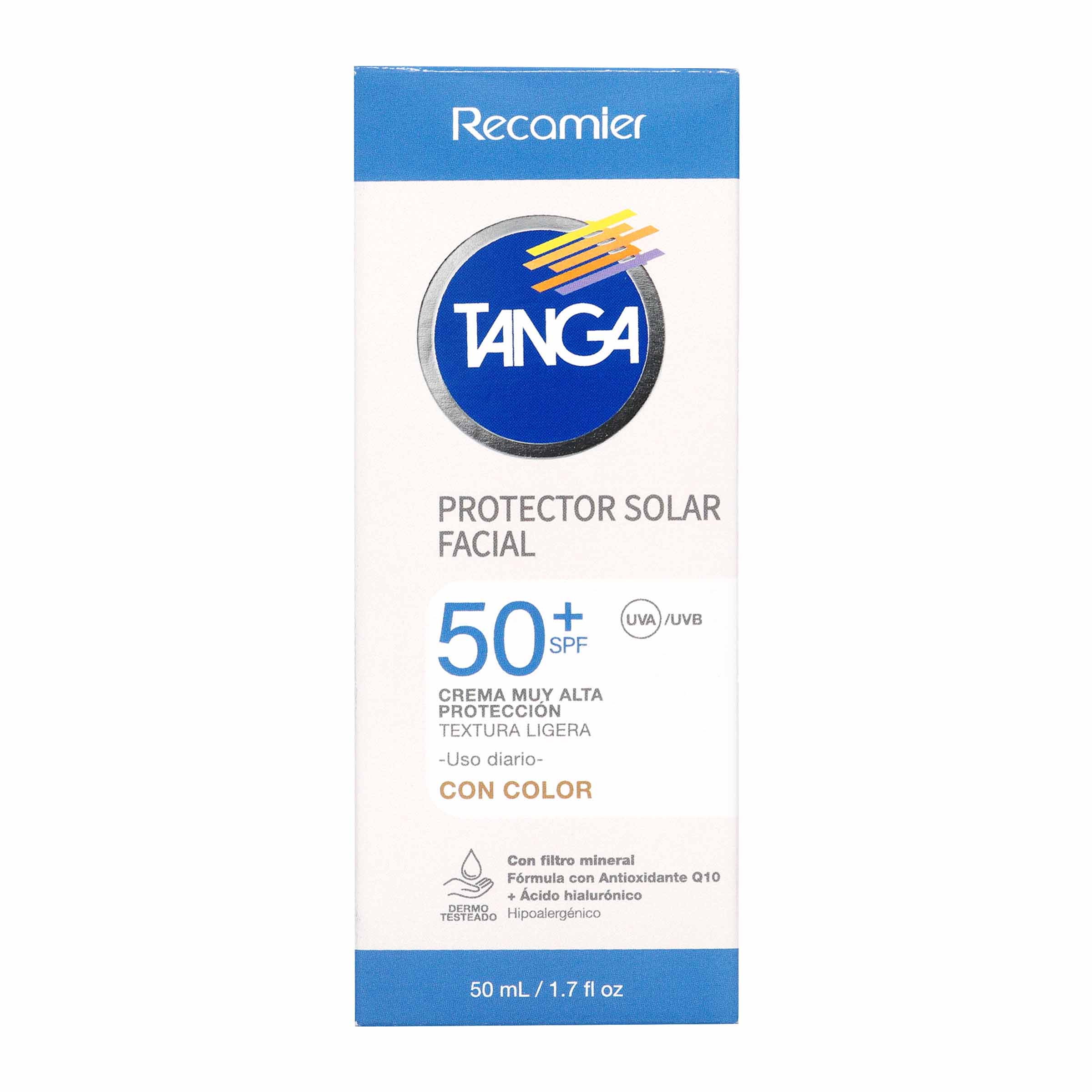 BLOQUEADOR TANGA SPF 50 FACIAL+ COLOR 50 ML