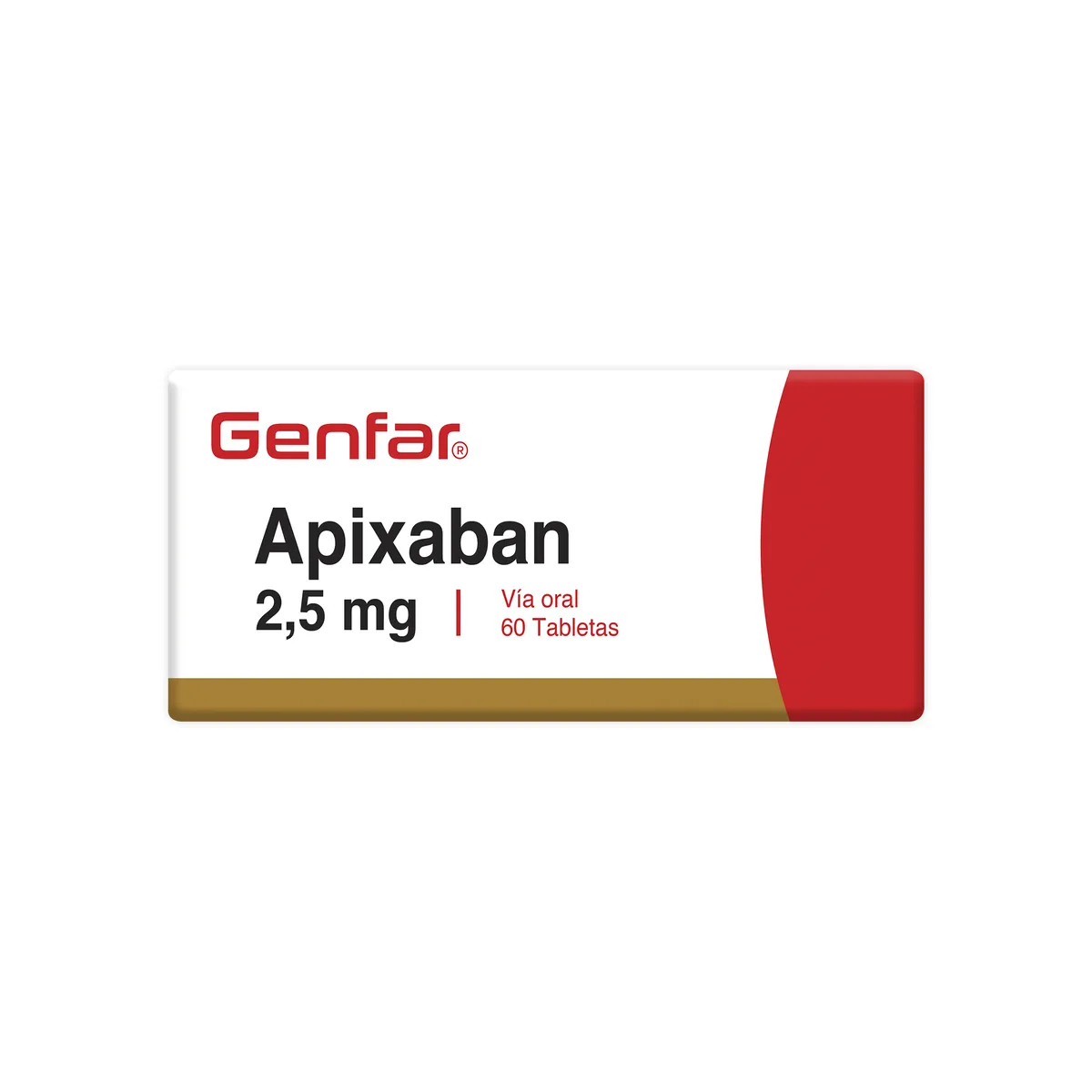 APIXABAN 2.5 MG 60 TABLETAS GF