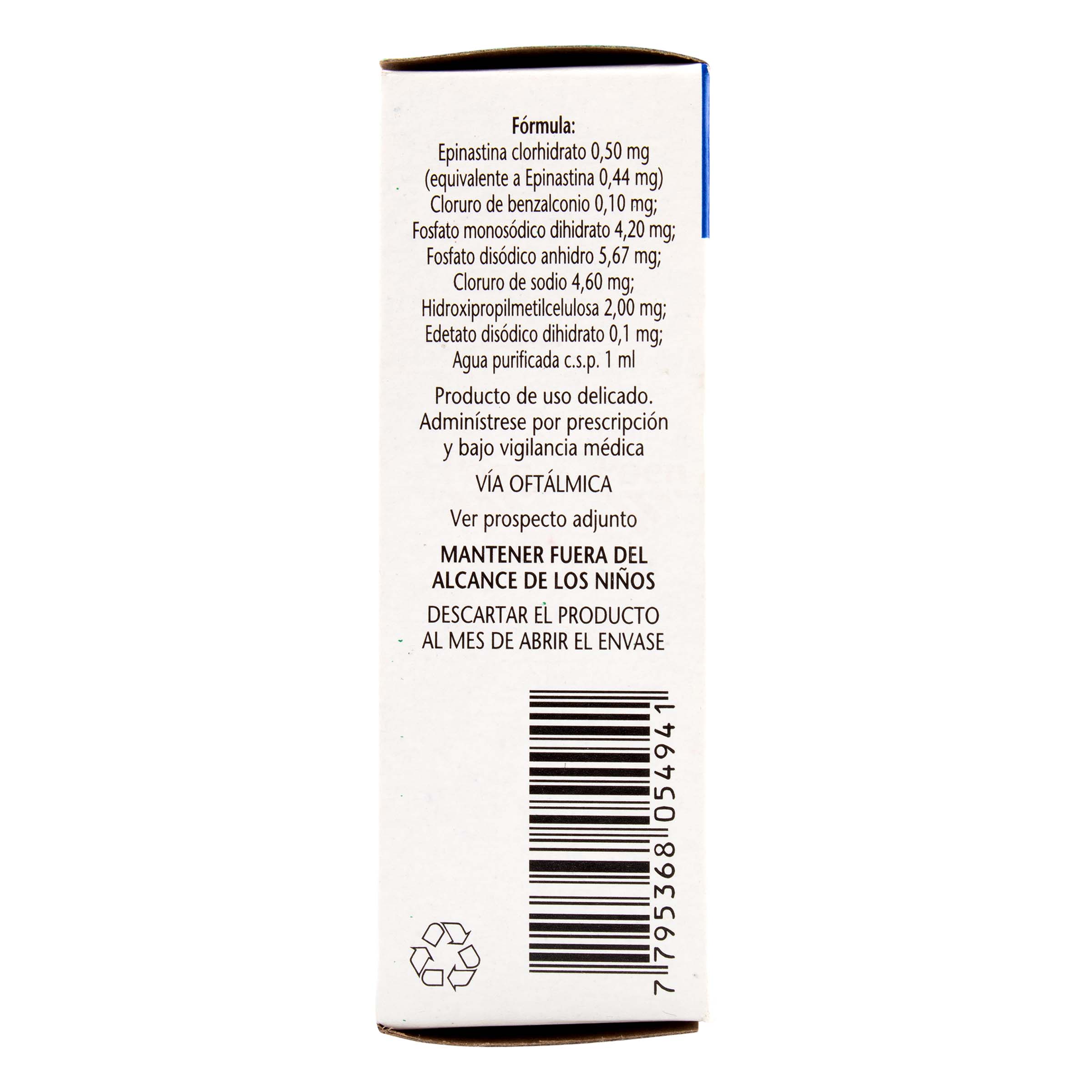 Atergit Epinastina Clorhidrato 0.0% Solución Oftálmica