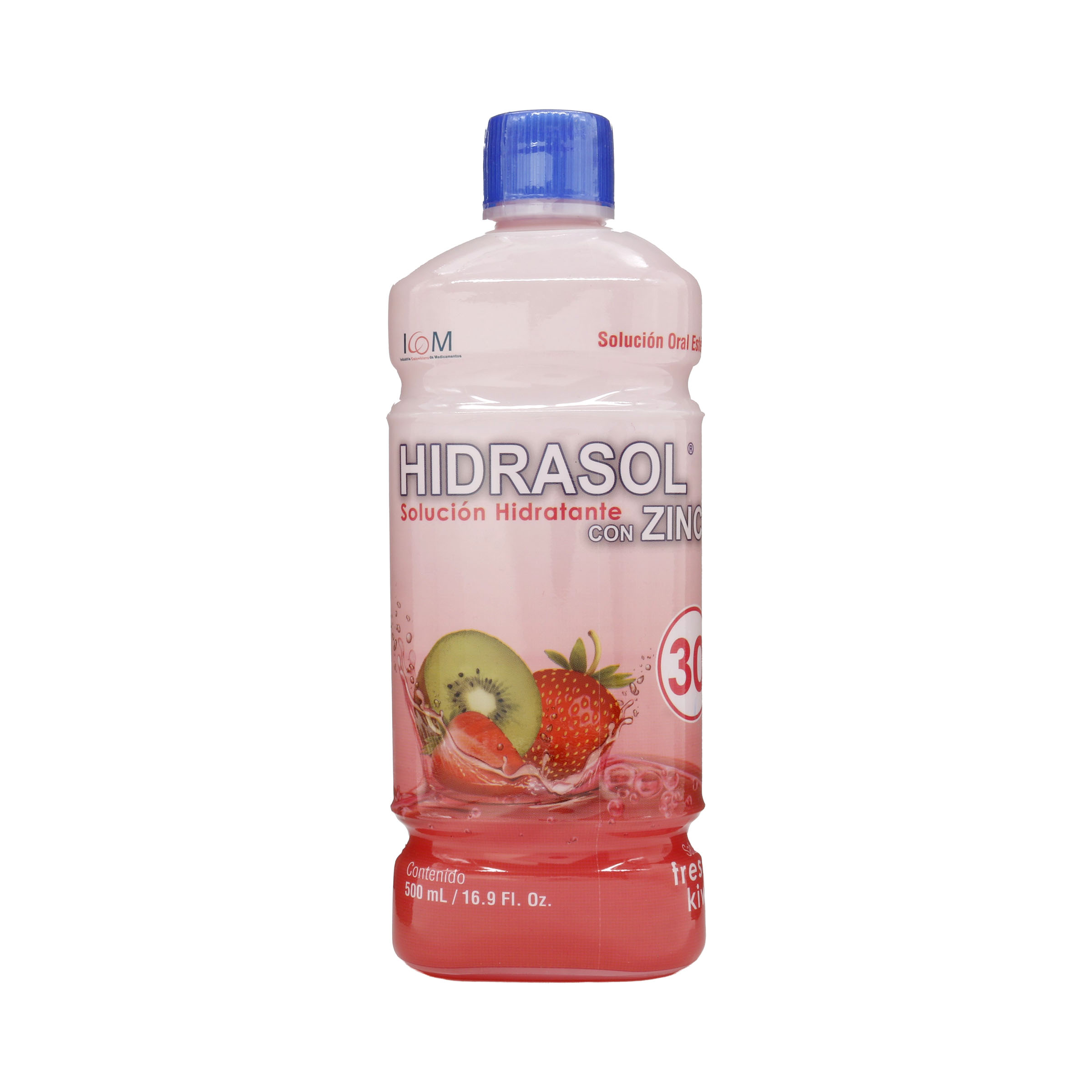 HIDRASOL SUERO ORAL 30 ZINC FRESA KIWI  500 ML ICOM