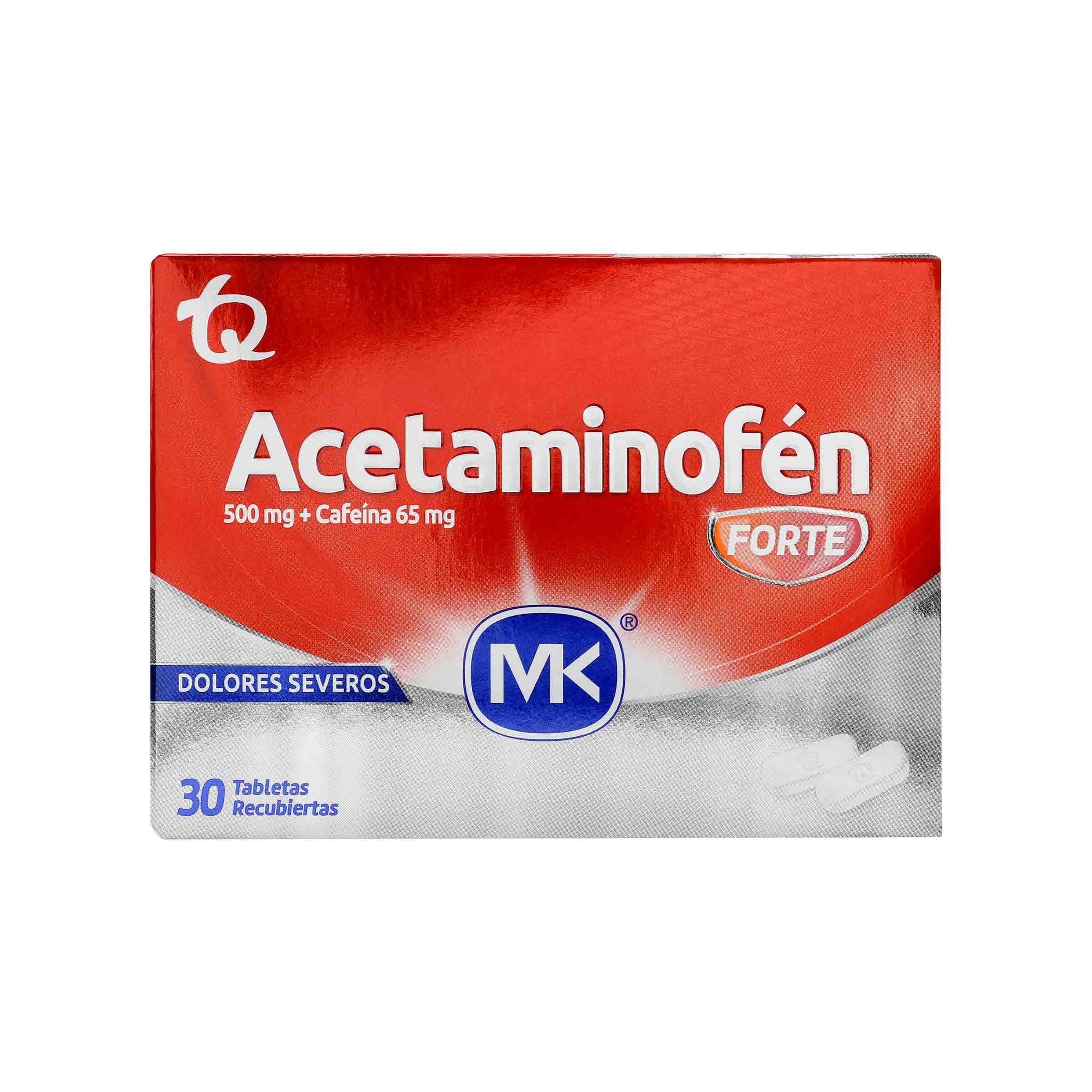 Acetaminofen Forte + Cafeina 500/65 mg
