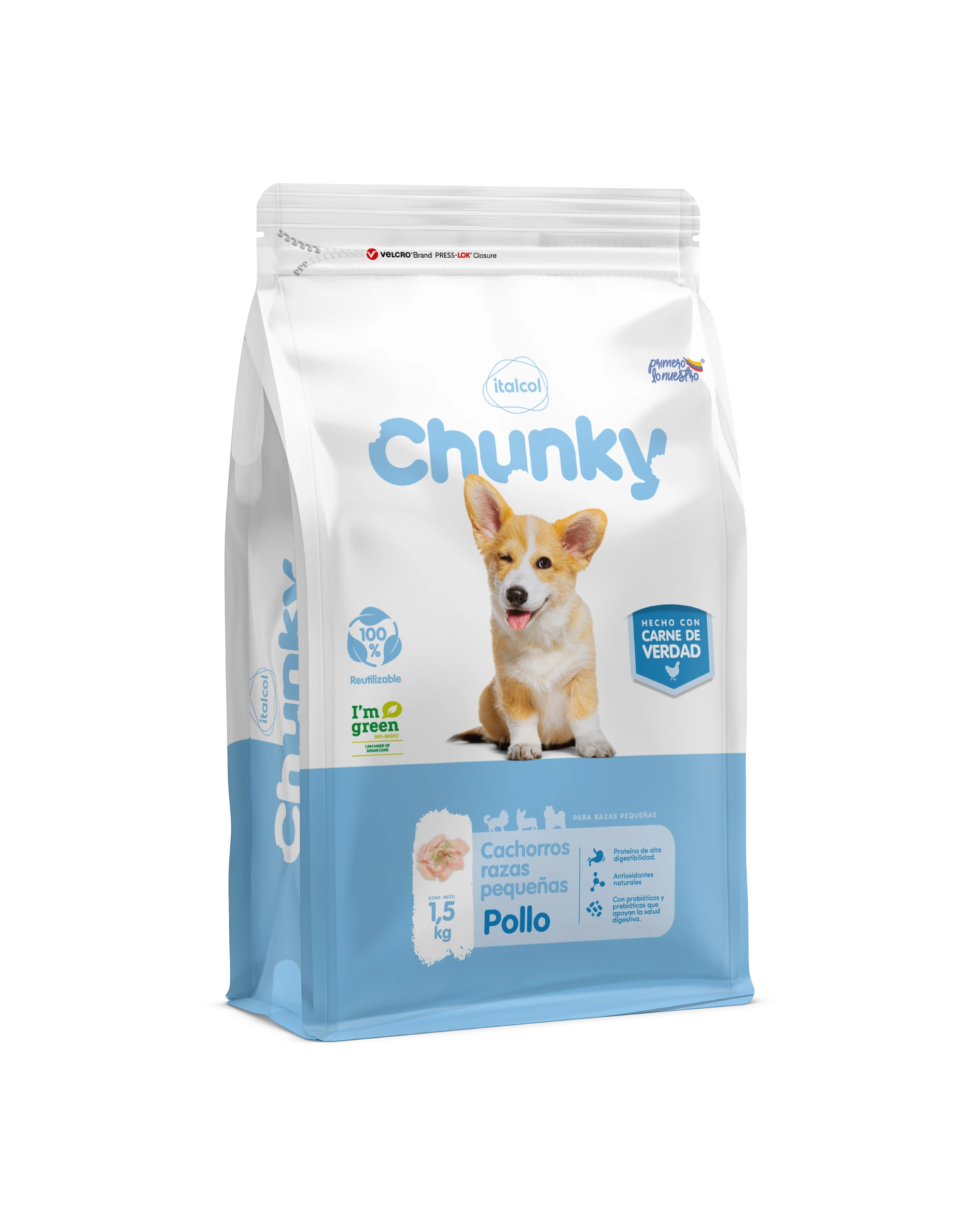 Chunky Cachorros Razas Pequeñas Pollo 1.5 Kg