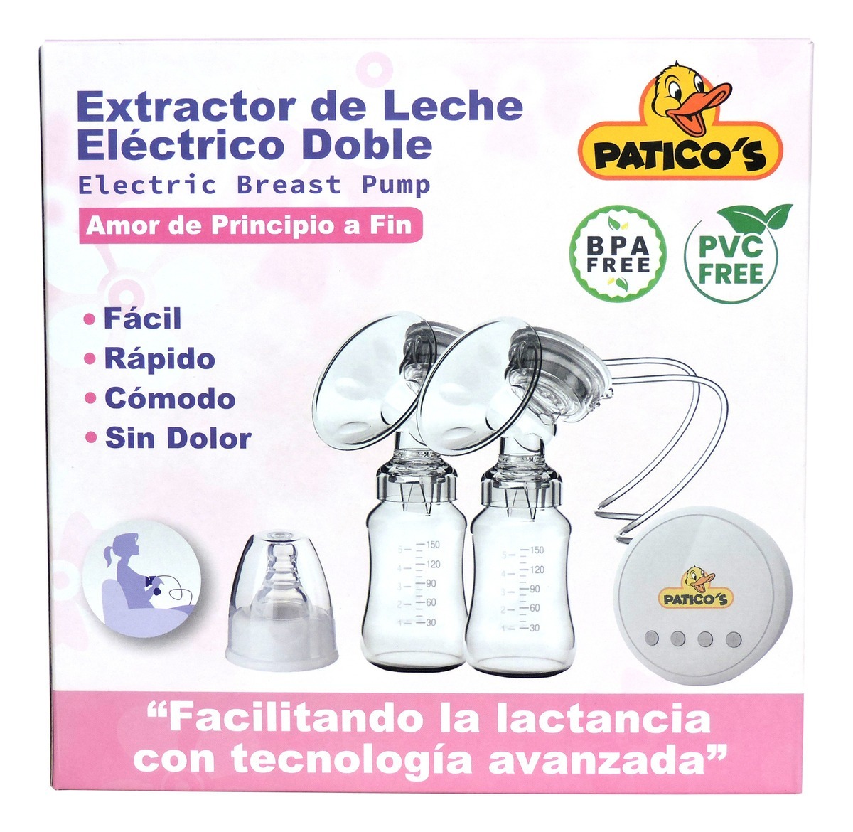 Extractor Electrico De Leche Materna X 2 Paticos