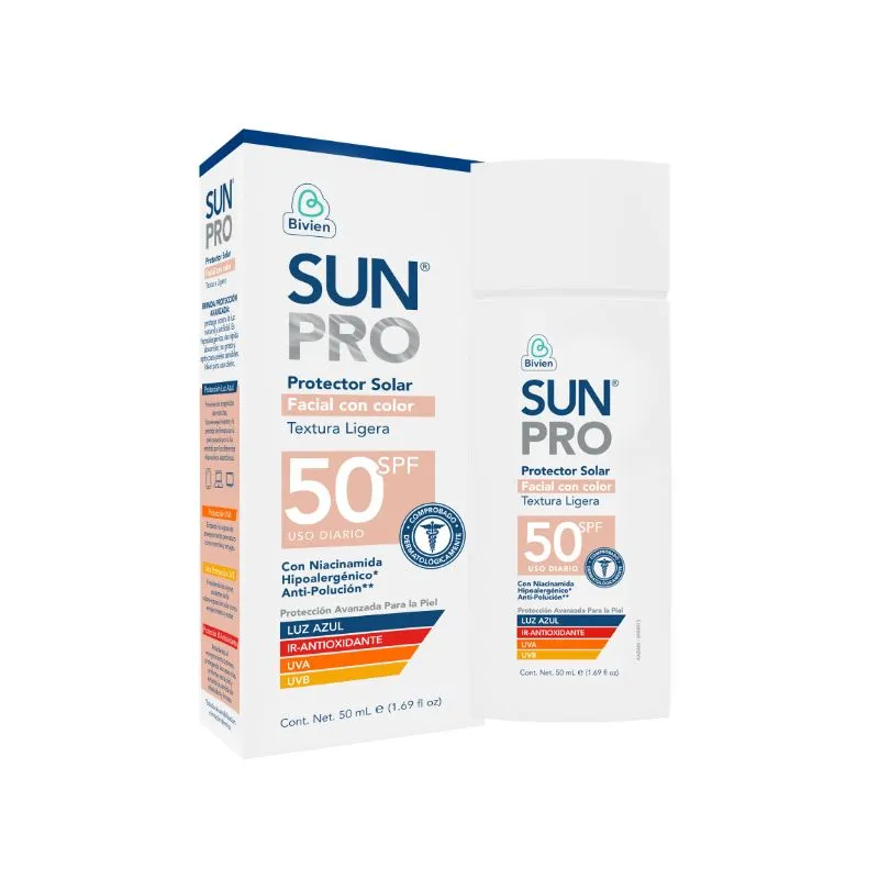 Bloqueador Solar SunPro Facial Color Spf 50