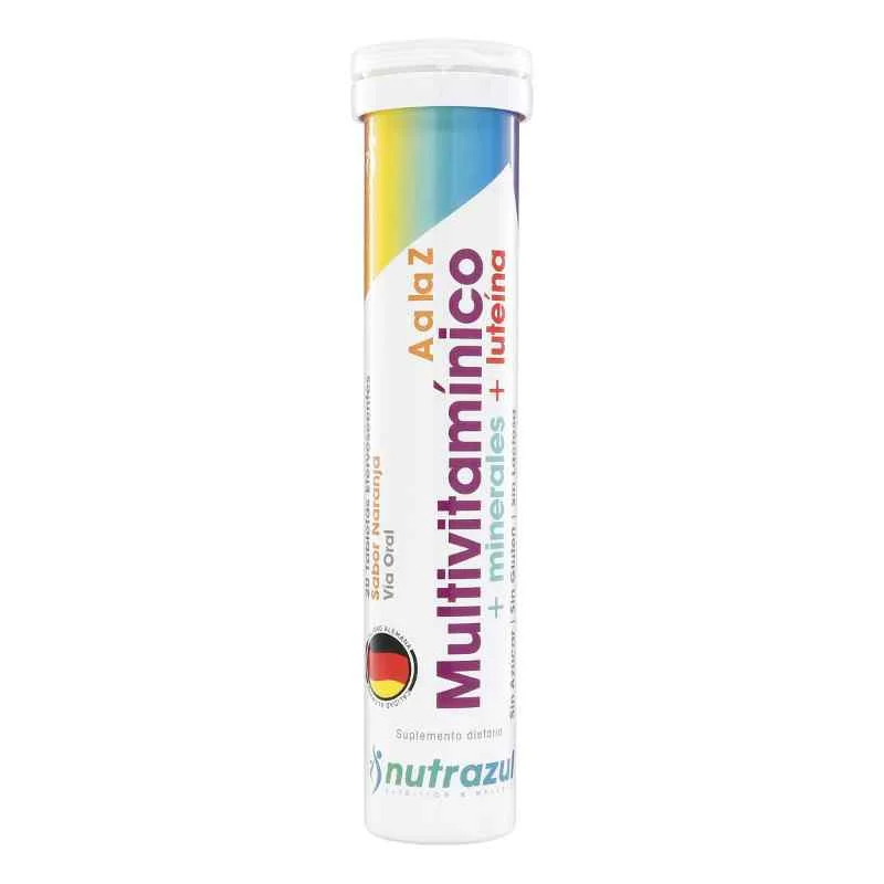Az Multivitaminicos + Minerales + LuteinaTabletas Nutrazul Efervescentes Sabor A Naranja