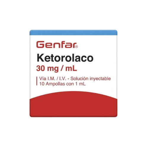 Ketorolaco 30 Mg/ 1 Ml Solucion Inyectable