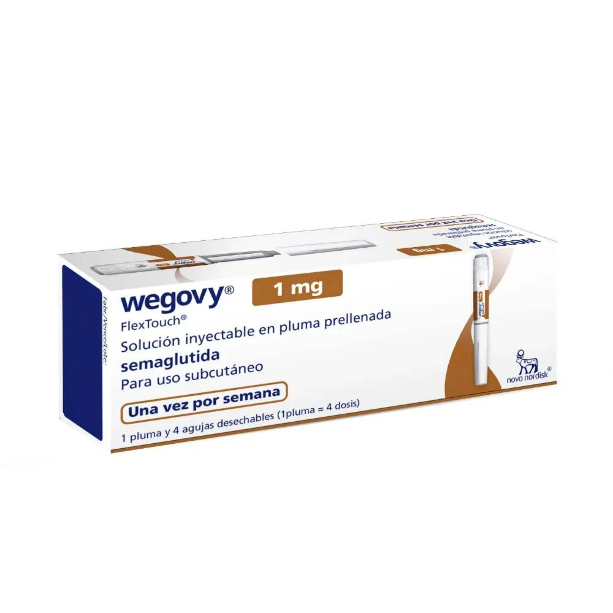 Wegovy 1.0 Mg Semaglutida Solucion Inyectable 4 Dosis