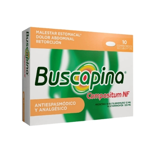 Buscapina Compositum Nf N-Nutilbromuro De Hioscina + Acetaminofen 10/325 Mg Comprimidos Recubiertos