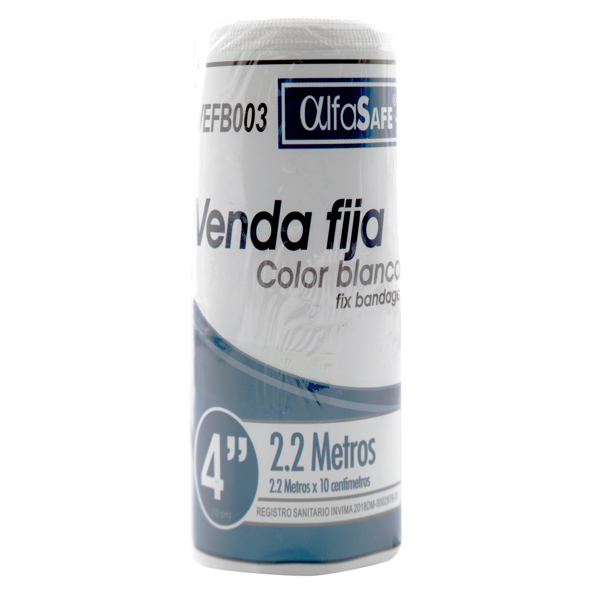 Venda Fija Color Blanco 4" X 2.2 Metros Alfasafe