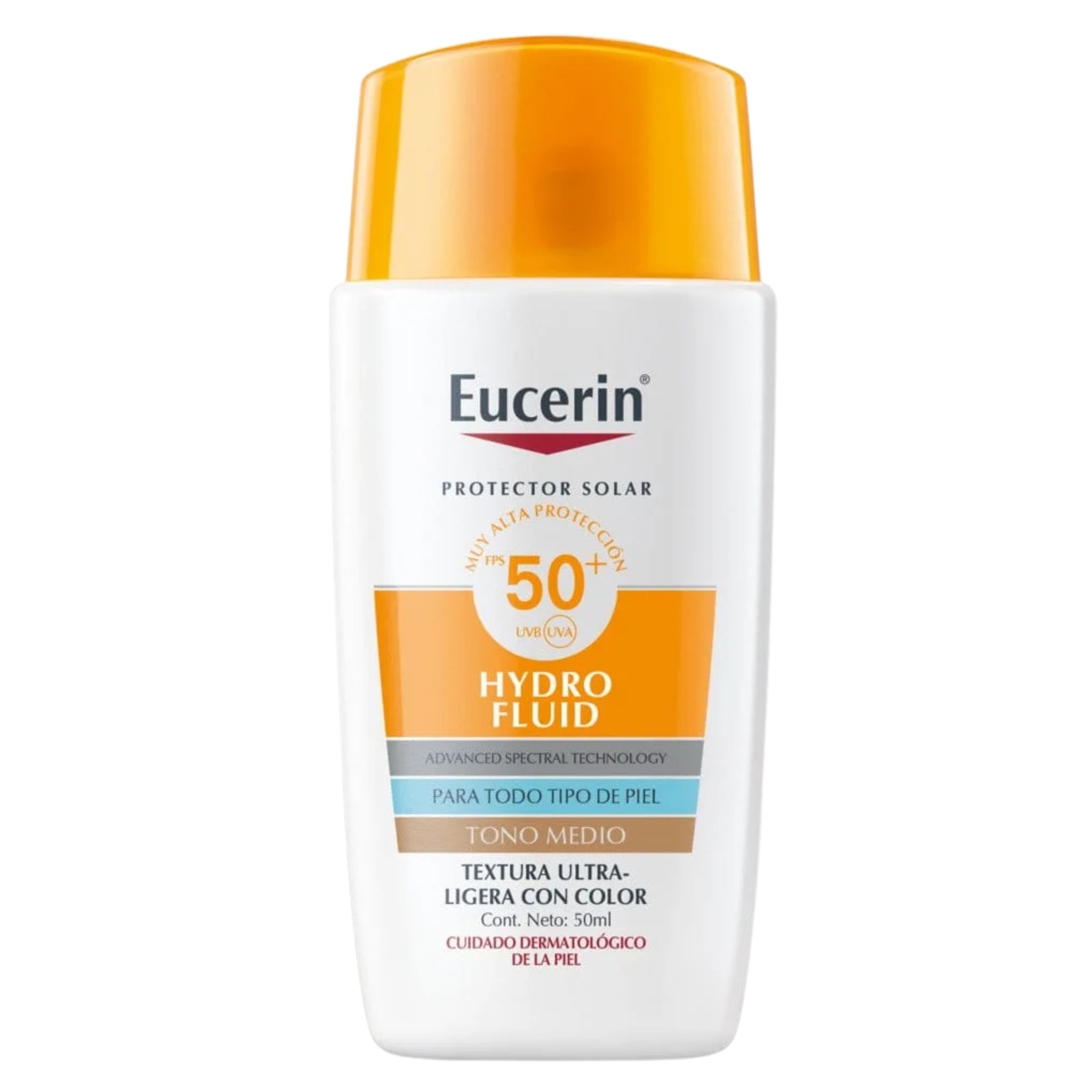 Bloqueador Eucerin Hydro Fluido Fps 50+ Tono Medio