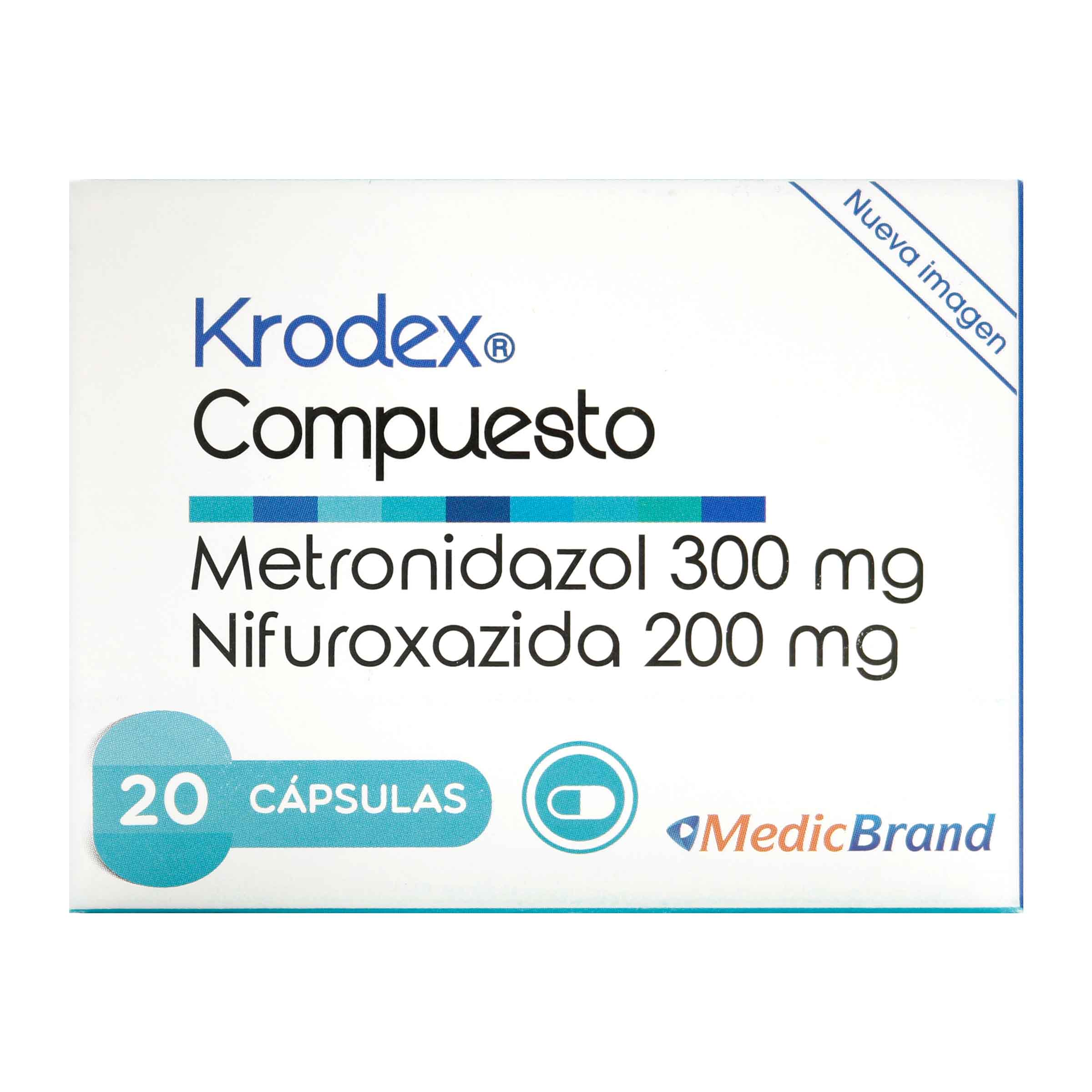 Krodex Compuesto Metronidazol + Nifuroxazida 300/200 Mg