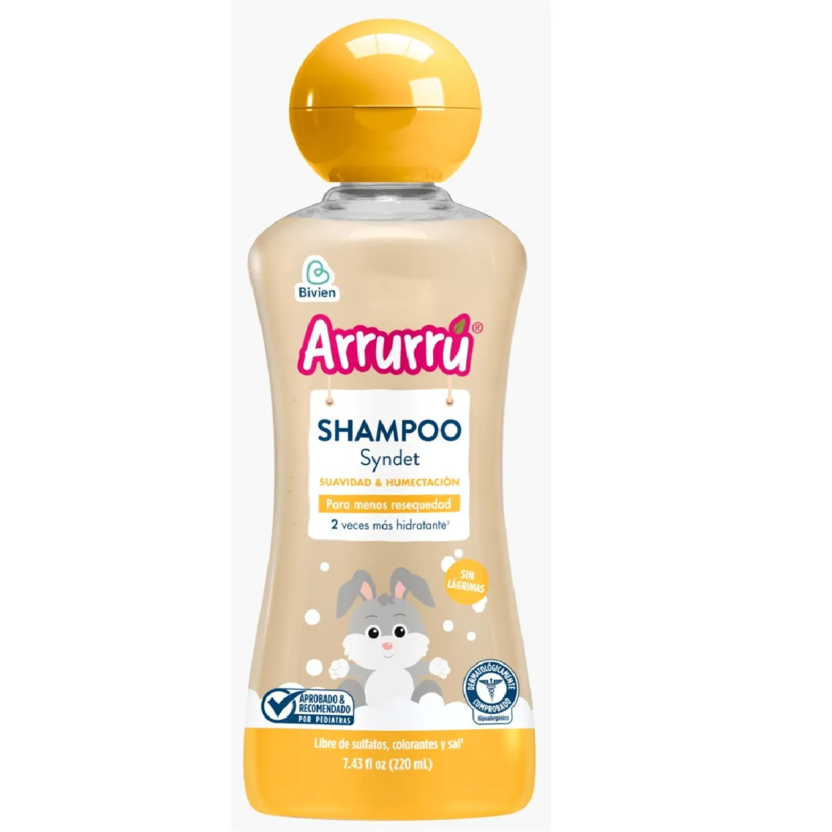 Shampoo Arrurru Syndet Suavidad Y Humectacion Amarillo