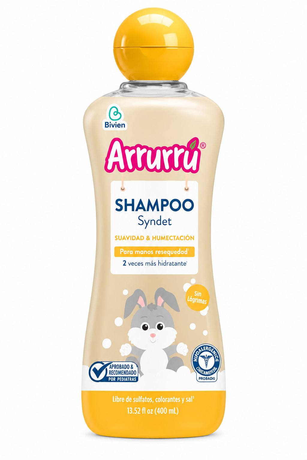 Shampoo Arrurru Syndet Suavidad Y Humectacion Amarillo