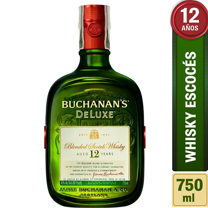WHISKY BUCHANANS DELUXE 12 AÑOS 750 ML