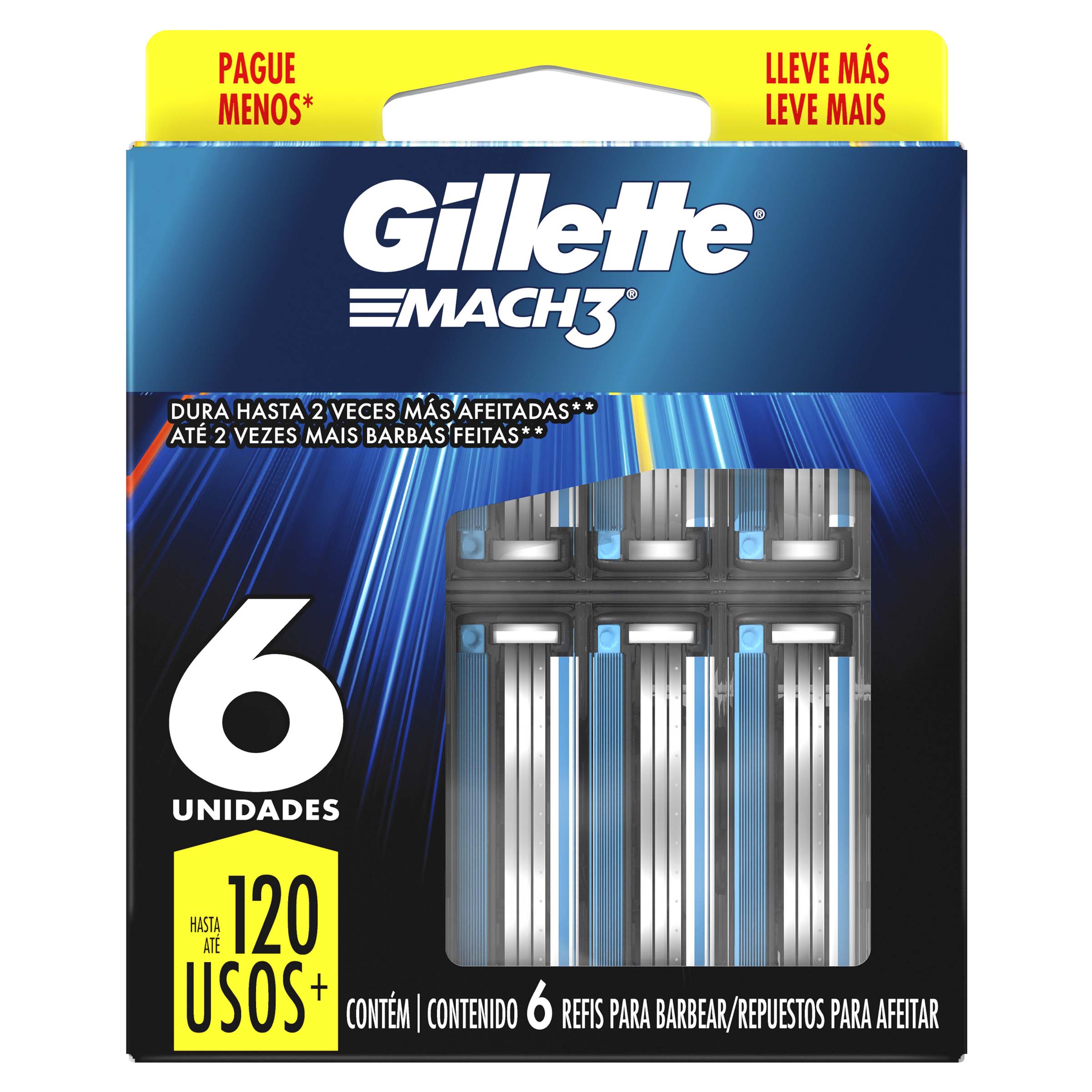 Repuesto Maquina De Afeitar Gillette Mach3 3 Hojas