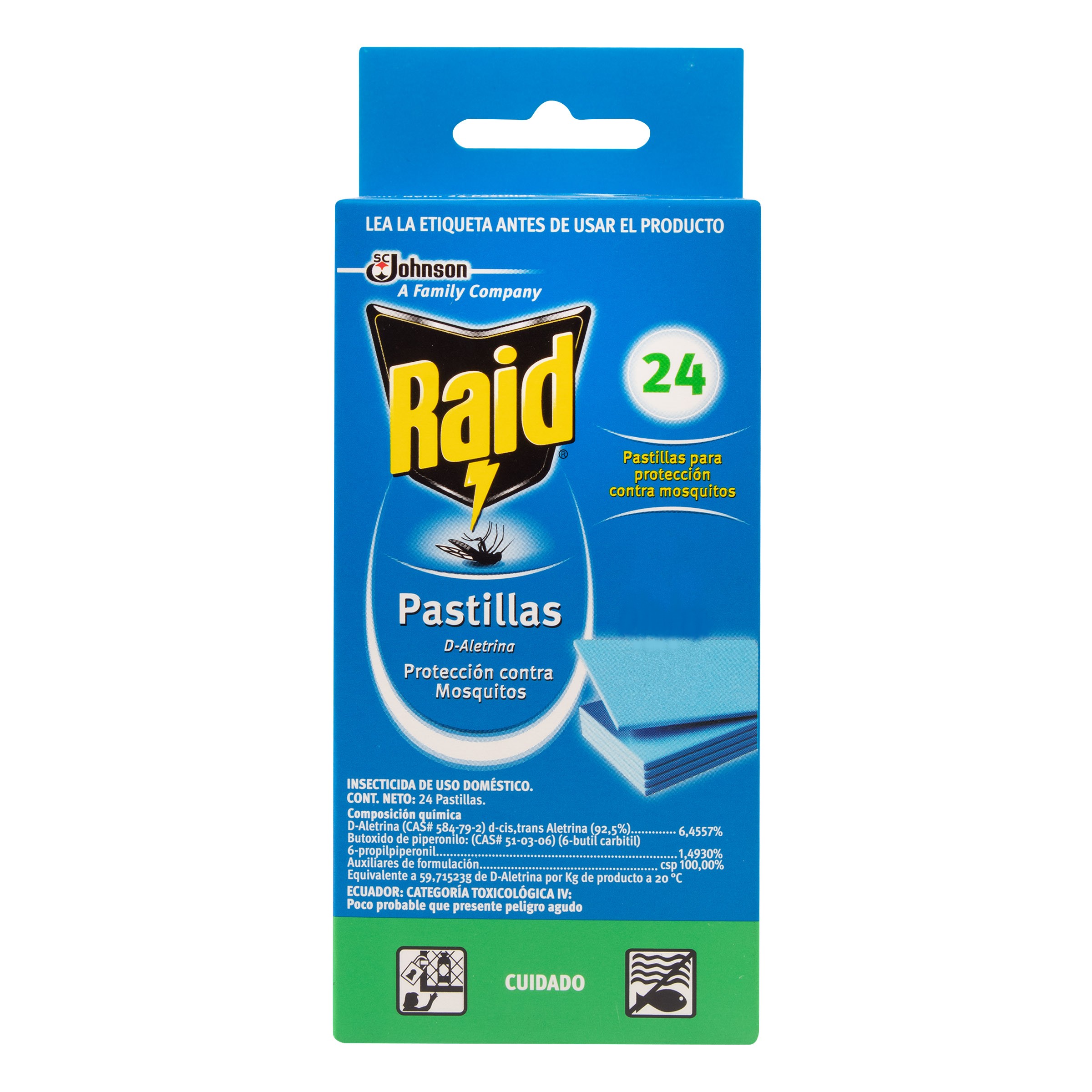 RAID PASTILLAS LAMINAS 24 UNI