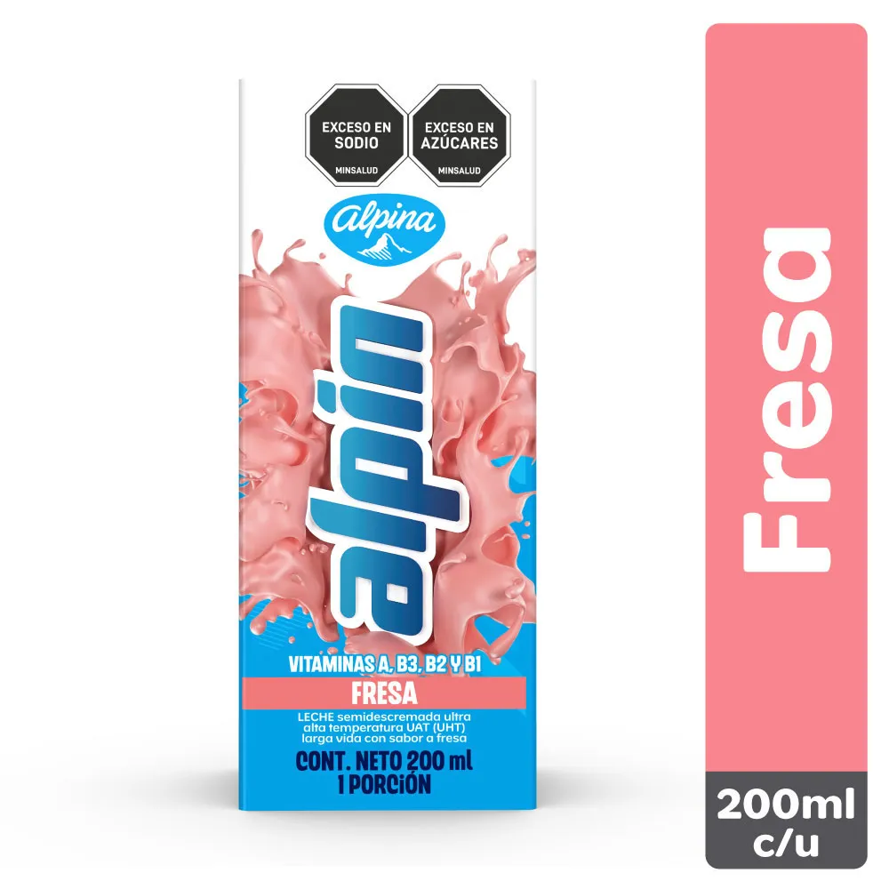 LECHE ALPINA FRESA  200 ML