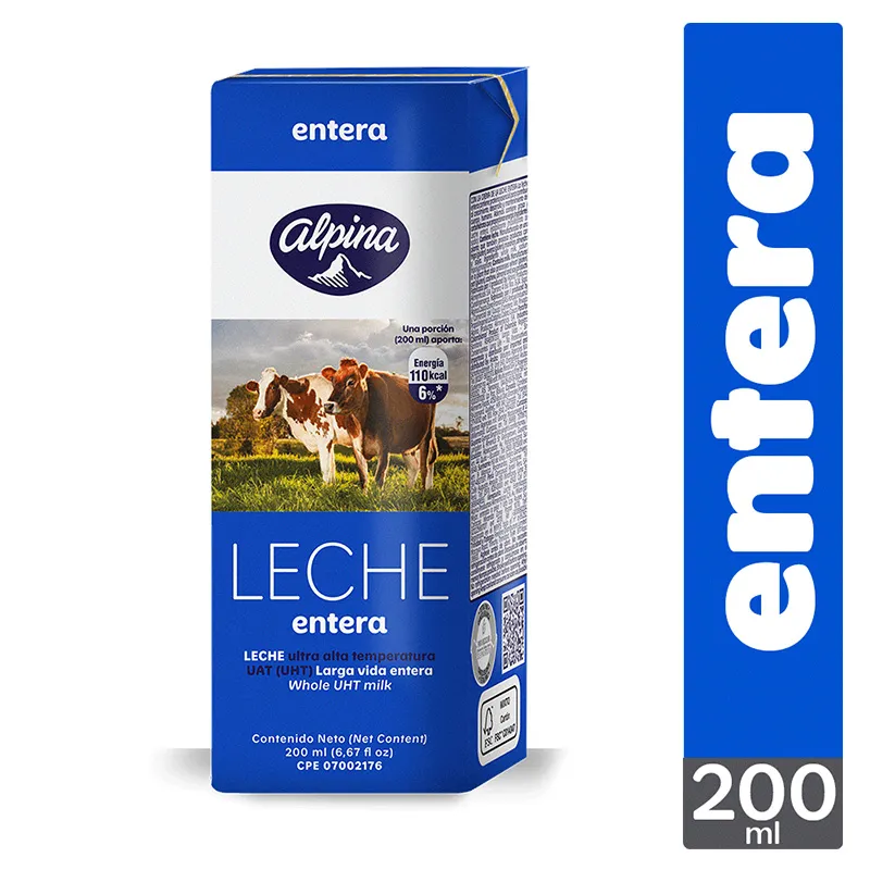LECHE ALPINA ENTERA 200 ML